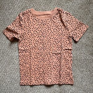 Unisex Cheetah Printed Crew-Neck Tee for Toddlers